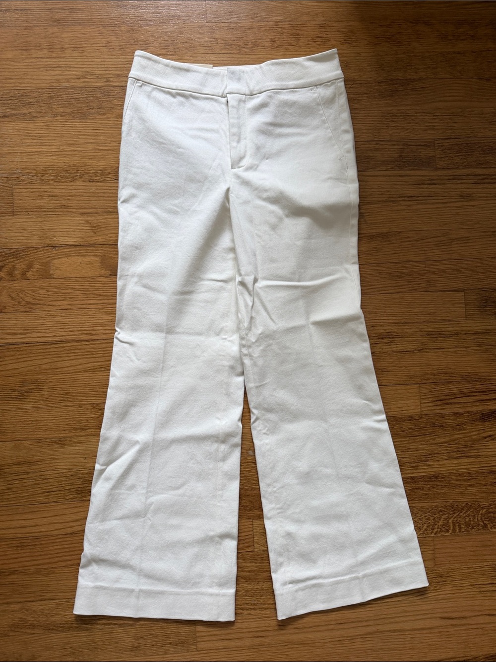 NWT ALICE + OLIVIA Quinn high rise flared linen blend pants Wide-Leg Knit Pants